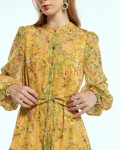 SIXDO Voile Flared Dress for Women
